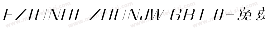 FZIUNHL ZHUNJW GB1 0字体转换